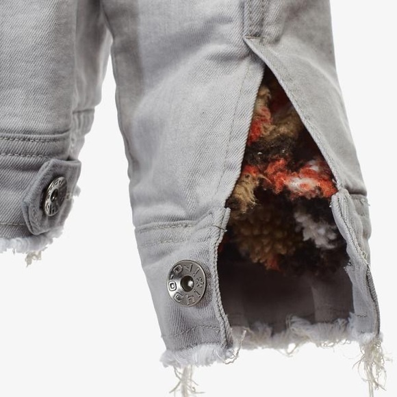 Iro Ochi Denim Grey Jean Jacket Size 3XLarge . No Neck Fur . Only the Jacket - Picture 5 of 8